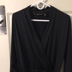 Kim Kardashian Kollection KK Stretchy Black Jumpsuit Dress L